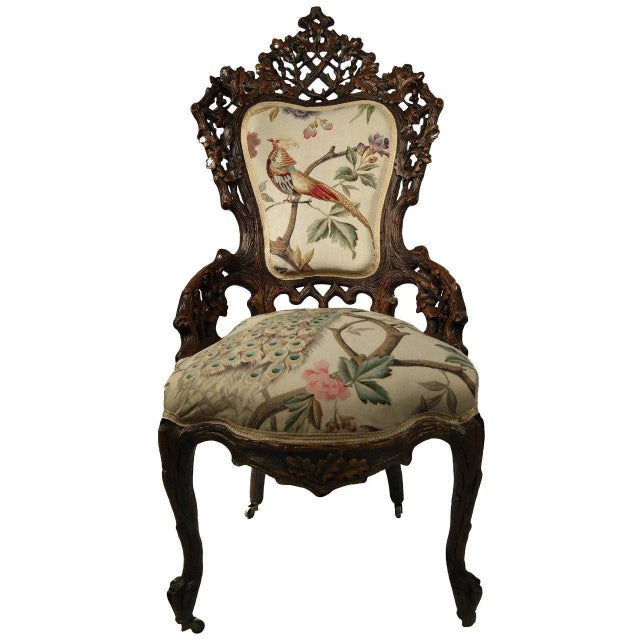 1880s Black Forest Side Chair For Sale - Image 6 of 6