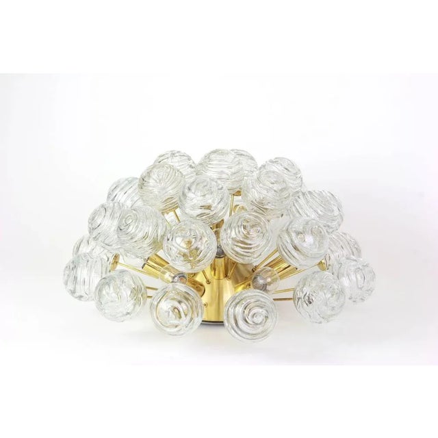 German Sputnik Chandelier with Snow Glass Balls by Doria, 1970s For Sale - Image 13 of 14