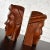 Vintage Mid 20th Century Tribal Carved Wood Figural Bookends Heads Only For Sale - Image 4 of 13