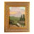 Mountain Landscape Painting on Canvas, Framed in Gilt Carved Oak Leaf Frame For Sale
