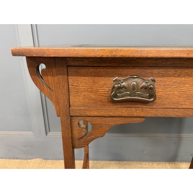 Arts and Crafts Oak Table, 1900 For Sale - Image 4 of 16