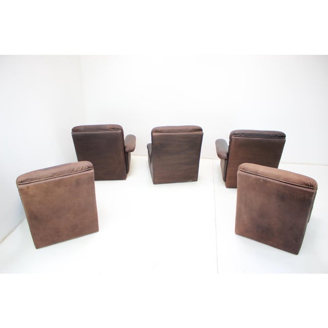 Modular Five Seater Sofa in Leather, 1980s, Set of 5 For Sale - Image 9 of 18