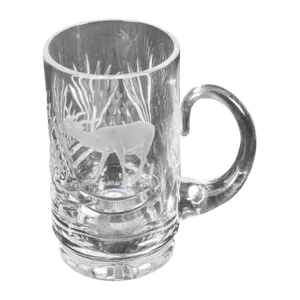 Cut Glass Tankard Engraved with Stag from ACC, Mid-20th Century