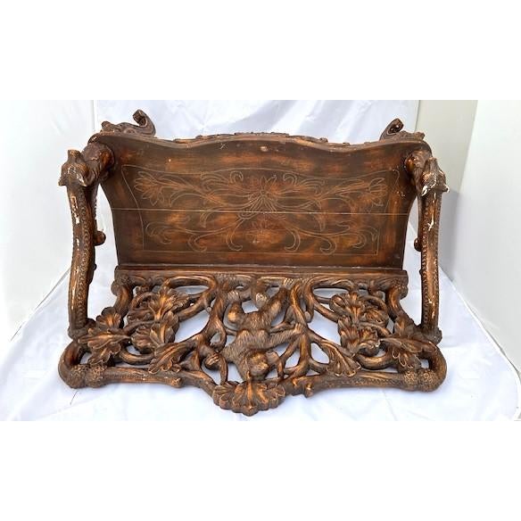 Late 20th Century Black Forest Reproduction Bear Bench For Sale - Image 9 of 10
