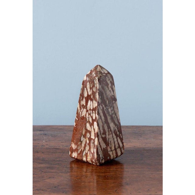 Mid-Century Modern Mid-20th Century French Red Griotte Marble Obelisk For Sale - Image 3 of 7