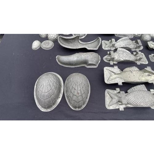 Silver Antique Metal Chocolate Molds, 1900s, Set of 129 For Sale - Image 8 of 18