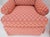 Red Pair of Large Red & White Upholstery Club Lounge Chairs & Matching Ottoman MINT For Sale - Image 8 of 15