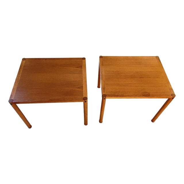 1970s Vintage Danish Teak Side Tables by Trioh, Set of 2 For Sale