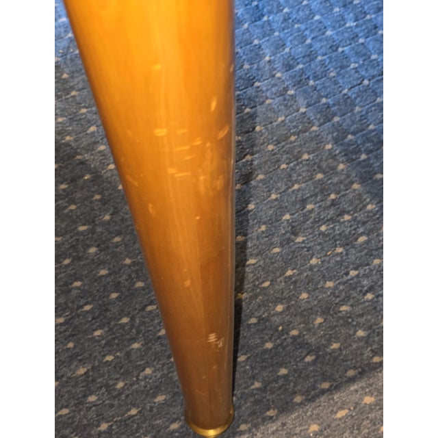 Biedermeier Style Burled Dining Table With Brass Feet, Late 20th Century For Sale - Image 10 of 11