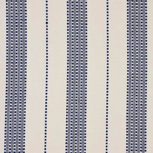 Sample - Schumacher Lubeck Stripe Fabric in Navy For Sale