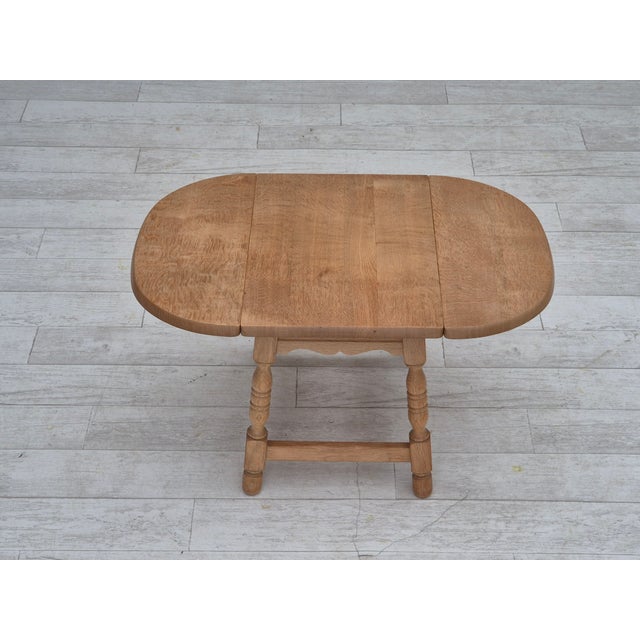 Vintage Danish Foldable Side Table in Oak, 1970s For Sale - Image 15 of 18
