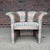 This is a pair of Milo Baughman for Thayer Coggin split back lounge chairs. It features a split back, flared arms and the...