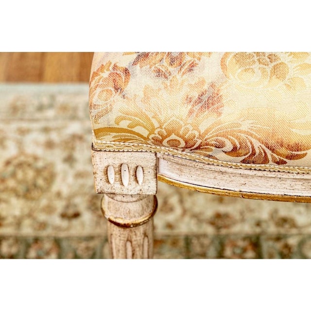 Maison Jansen Set of Eight Maison Jansen Attributed Directoire Style Dining Chairs For Sale - Image 4 of 18