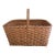 Antique Early 20th Century American Splint Oak Gathering Basket For Sale