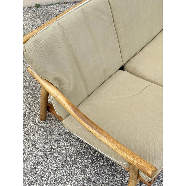 Wood Vintage Ficks Reed Bamboo Rattan Tiki Sofa Set With Lounge Chairs - 3 Pc Set For Sale - Image 7 of 12