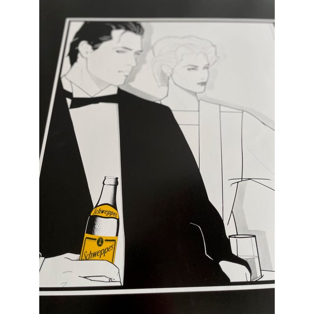 Set of three original posters (Piano, Couple, Zwembad, 1984) by Jos van Uytrecht, created for Schweppes. These designs...