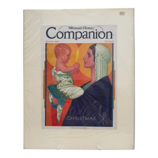 1930 Original Woman's Home Companion Cover, December, William P. Welsh, Art Deco, Matted For Sale