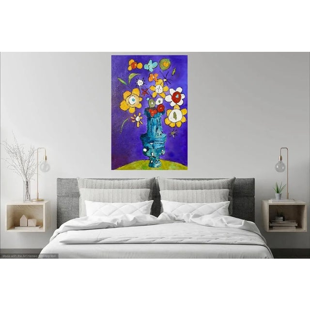 "Spring Flowers" Monumental Oil Painting For Sale In Los Angeles - Image 6 of 8