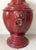 Large 25" Ornate Bombay Red Stoneware Figural Lion Handle Urn Vase For Sale - Image 13 of 17