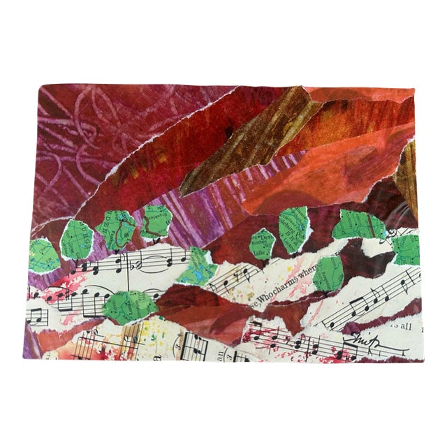 “Where Music Grows” Original Collage by Nancy Smith For Sale