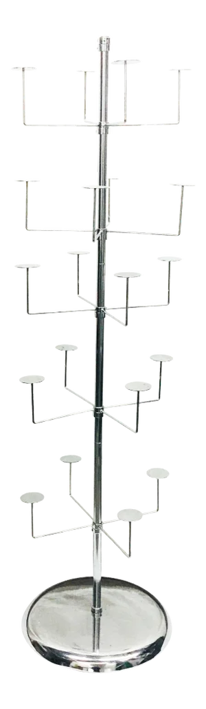 1970s Chrome Hat Display Tower