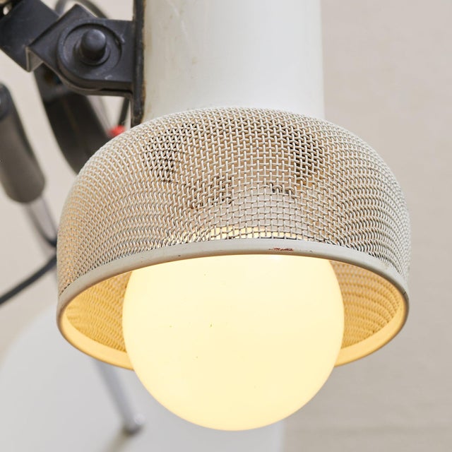 1950s 1950s French Adjustable Chrome Floor Lamp with Perforated Shade For Sale - Image 5 of 8