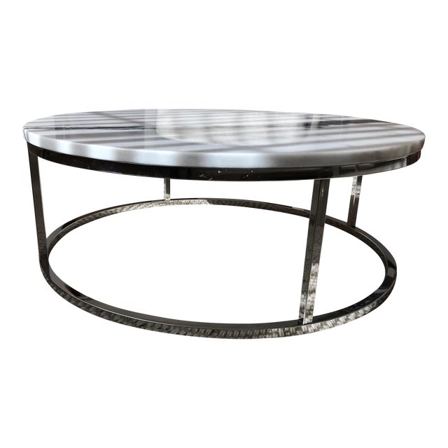 Cb2 Smart Round Marble Top Coffee Table