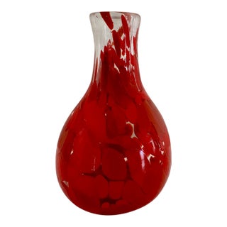 Novel Carlo Moretti Art Glass Bud Vase Murano Italy 1960s For Sale