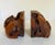Wood Vintage Burlwood Live Edge Bookends For Sale - Image 7 of 11