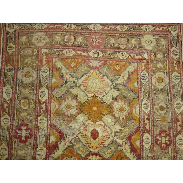Antique Zabihi Collection Turkish Sivas Accent Size Rug - 4'2" x 6'3" For Sale - Image 4 of 5