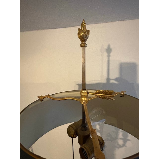 Louis-Philippe Ormolu Antique Lamp With Tole Shade Wax Candles For Sale - Image 10 of 12