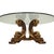 1980s Italian Neoclassical Style Gilt Scroll Base Round Glass Coffee Table Hollywood Regency For Sale - Image 4 of 14