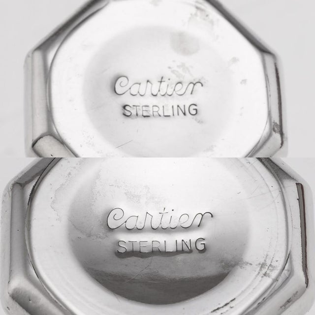 Metal 20th Century American Silver Salt & Pepper Shakers from Cartier, 1930s, Set of 8 For Sale - Image 7 of 8