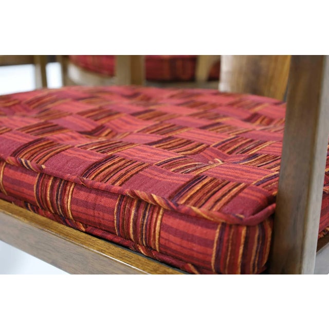 Dunbar Furniture Mid 20th Century Attributed Edward Wormley for Dunbar Horseshoe Dining Chairs (Model 935) For Sale - Image 4 of 8