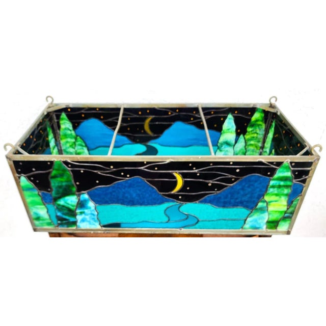 Stained Glass Hanging Ceiling Light Box Custom Made Chairish