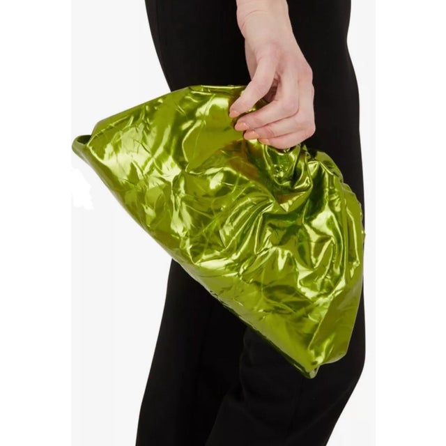 2023 Bottega Veneta Classic Pouch Clutch Teen Ruched Crushed