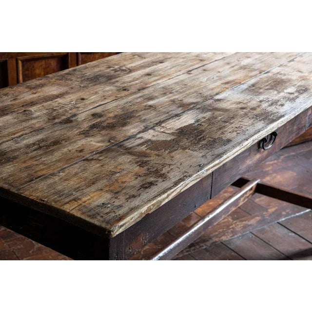 19th Century Pine Lancashire Mill Table For Sale - Image 11 of 13