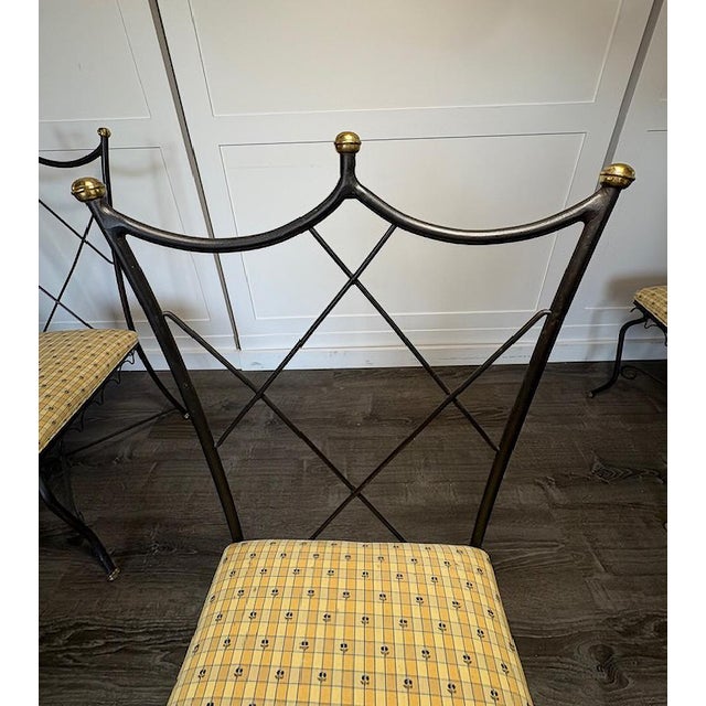 Vintage Royere Style Iron Garden Chairs, 4 Pieces For Sale - Image 4 of 7