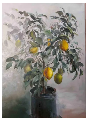 Elena Mardashova, Lemon Tree, Oil on Canvas, 2020