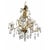 Gilded Bronze and Crystal 3-Light Chandelier, 1980s For Sale - Image 4 of 6