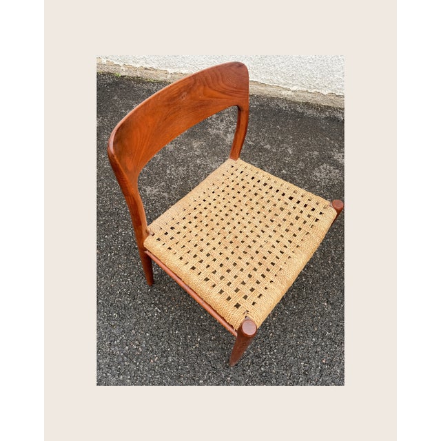Vintage Model 75 Teak Dining Chairs by Niels Otto Møller, 1960s, Set of 4 For Sale - Image 6 of 8
