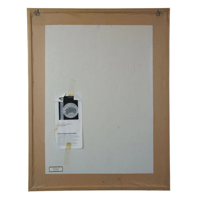 Sens Contradictoire by Horst Egon Kalinowski, 1969, Paris France An aesthetically pleasing mid century colored etching....