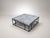 2020s Modern Leather Ottoman Coffee Table With Metal Frame, 45" Square For Sale - Image 5 of 8