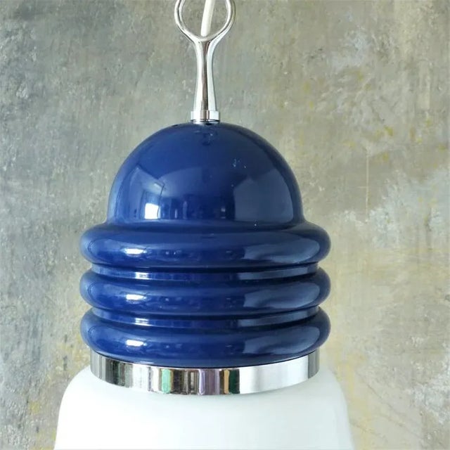 Italian Glass Bulb-Shaped Ceiling Lamp, 1950s For Sale - Image 6 of 12