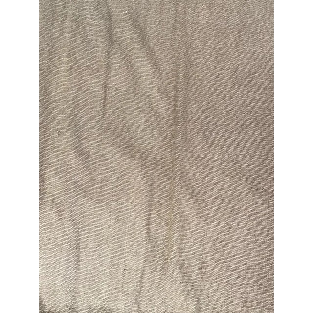 Khaki Vintage Indian Modern Khaki Color Flat Rug For Sale - Image 8 of 18