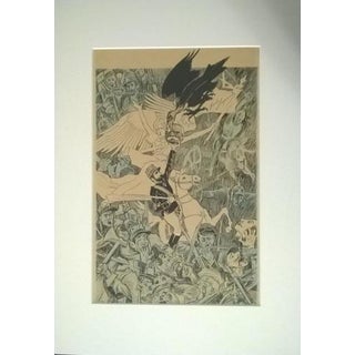 Louis Legrand, The Battle, Late 19th Century, Pen on Paper For Sale