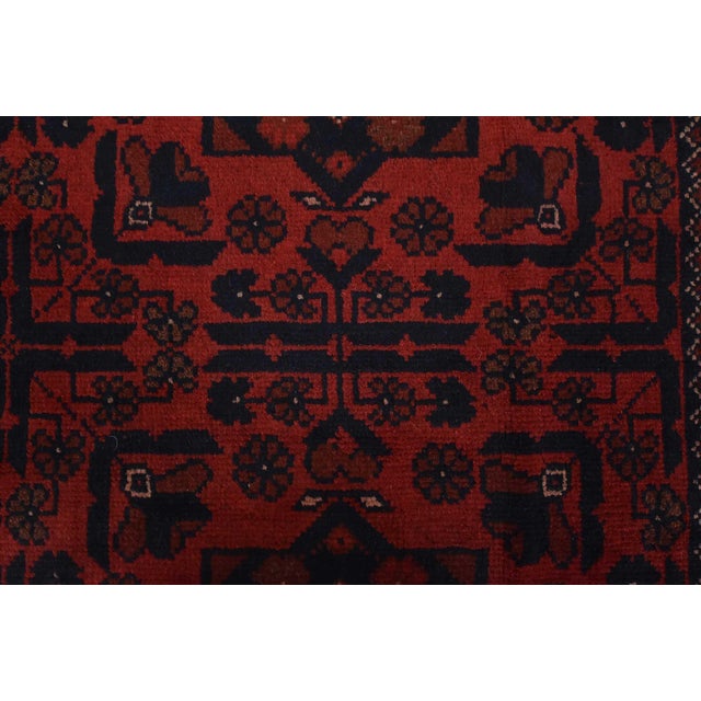 Turkmen Rug 6’9” X 9’8” Red Wool Tribal Hand-Knotted Oriental Carpet For Sale - Image 9 of 15