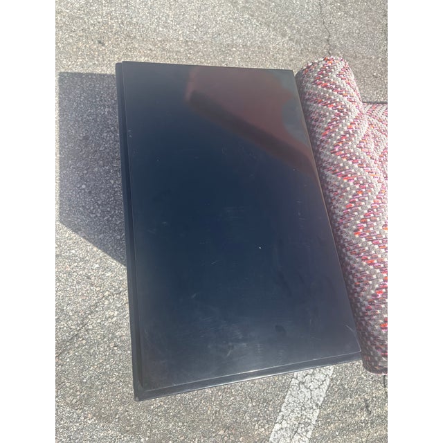 Black 1990s Lee Weitzman Sculptural Postmodern Bench With Storage, Signed For Sale - Image 8 of 12