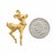 Mid-Century Modern Mid-Century 14k Yellow Gold Reindeer Pin With Sapphire Eye For Sale - Image 3 of 4