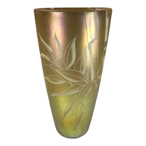 2001 Correia Art Glass Bamboo Vase